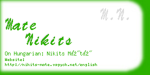 mate nikits business card